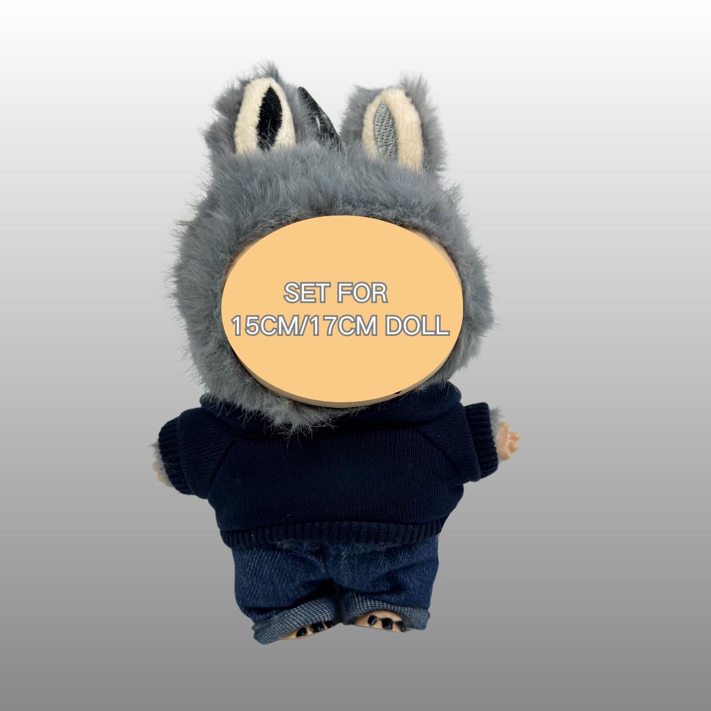 SunOutDeeal Clothes for 15cm/17cm Labubu ((Doll Not Included)，Trendy Accessory Sets for Dolls ,Cute Accessory for Dolls Dress up Unique Style(Cool-1 )