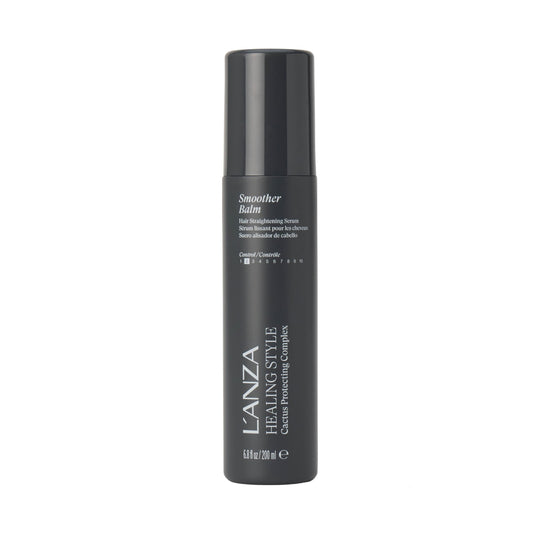 L'ANZA Healing Style Smoother Balm 6.8 Oz | Keratin Hair Serum & Straightening Treatment | Heat Protectant & Anti-Frizz for Curly, Wavy Hair