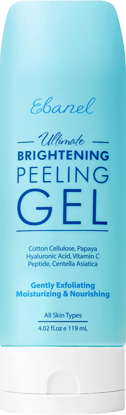 Ebanel Exfoliating Face Scrub & Peeling Gel – Brightening Moisturizing Cleanser with Centella, Hyaluronic Acid, Vitamins C & E