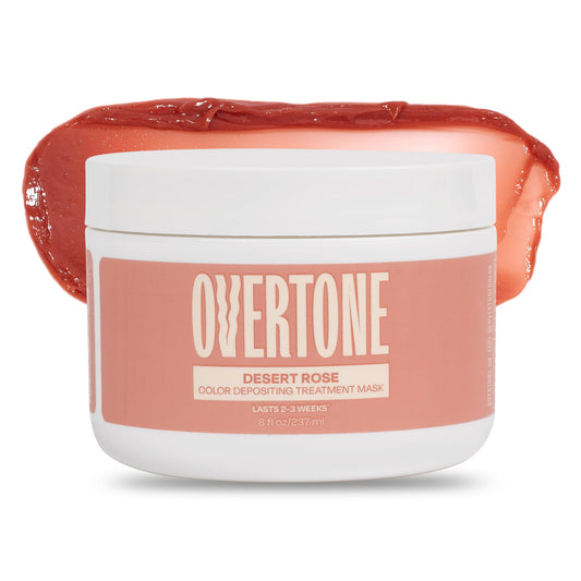 oVertone Semi-Permanent Hair Color Conditioner – Desert Rose, 8oz | Nourishing Color Depositing Mask with Shea Butter & Coconut Oil | Vegan, Damage-Free