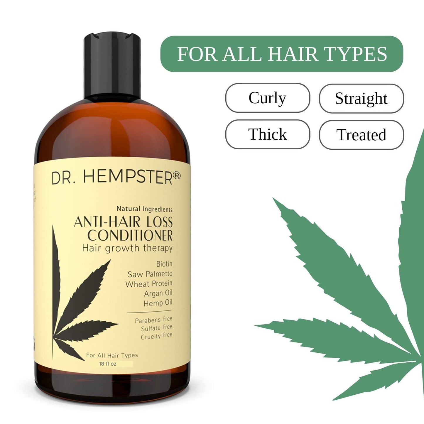 Biotin & Hemp Hair Growth Conditioner for Women & Men | Anti-Hair Loss, Thickening & Volumizing Formula | Natural, Organic, No Parabens or Sulfates
