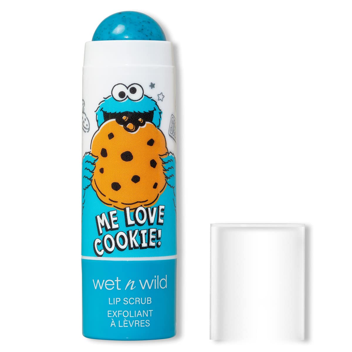 wet n wild Sesame Street Collection Lip Scrub - Vitamin E Enriched, Vegan & Cruelty Free - Me Love Cookie