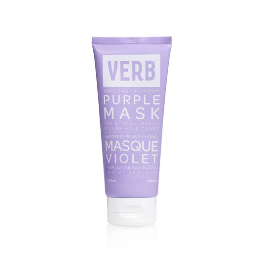 VERB Purple Mask, 6.3 oz - Deep Conditioner for Blonde, Silver & Grey Hair – Neutralizes Brassiness + Adds Shine - Vegan & Cruelty-Free