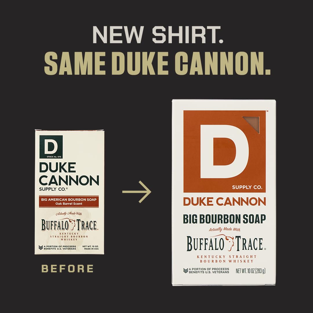 Duke Cannon Extra Large Men's Bar Soap – Hydrating Bourbon Scent, 10 oz Big Brick, USA-Made for All Skin Types