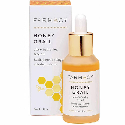 Farmacy Honey Grail Hydrating Face & Hair Oil - Sea Buckthorn, Rosehip & Buckwheat Honey for Moisture & Healthy Skin Barrier, 30ml
