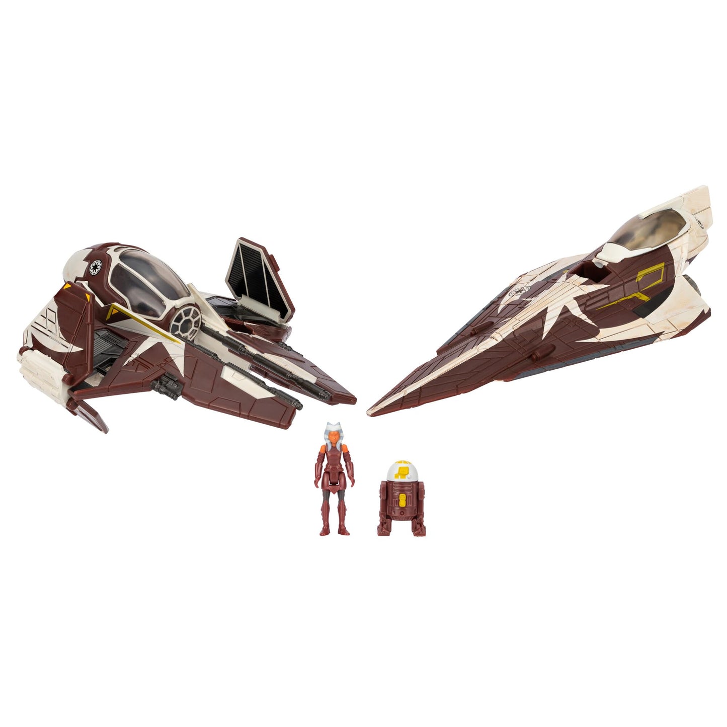 Star Wars Micro Galaxy Squadron Ahsoka Tano’s Jedi Starfighters Set - 5-Inch and 3-Inch Vehicles Two 1-Inch Micro Figure Accessories