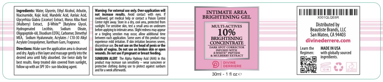 Divine Derriere Intimate Dark Spot Remover Cream – Brightening Corrector for Body, Face, Bikini & Sensitive Areas with Mulberry, Arbutin & Peptide