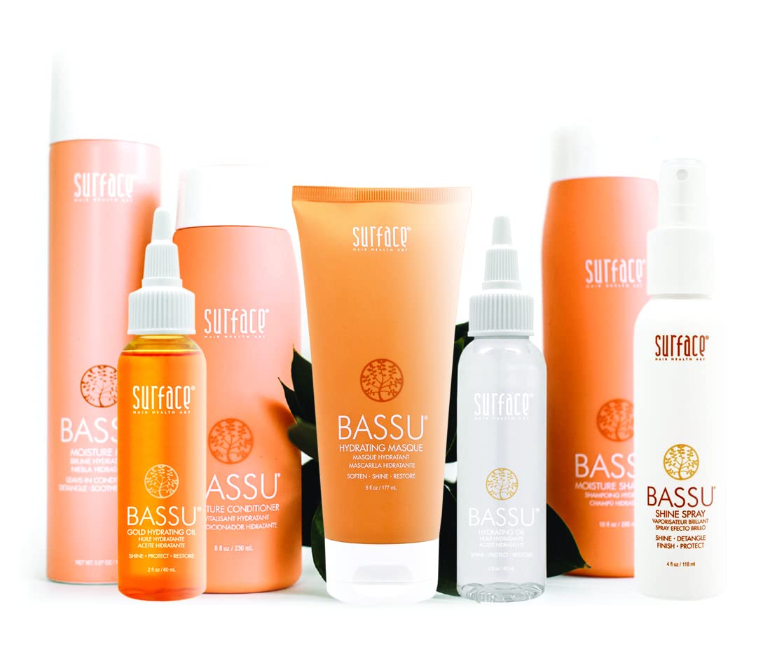 Surface Hair - Bassu Moisture Hydrating Oil- Restore, Moisturize, Detangle & Soften - 8 fl oz