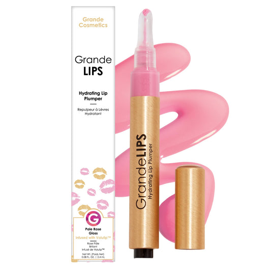Grande Cosmetics GrandeLIPS Hydrating Lip Plumper - for Fuller-Looking, Hydrated Lips - Pale Rose (0.08 fl oz)