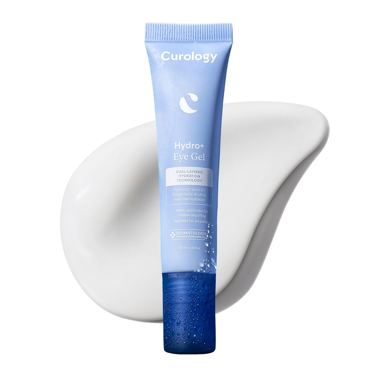 Curology Hydro+ Eye Gel, Hydrating Under Eye Cream with Hyaluronic Acid and Caffeine, 0.5 fl oz
