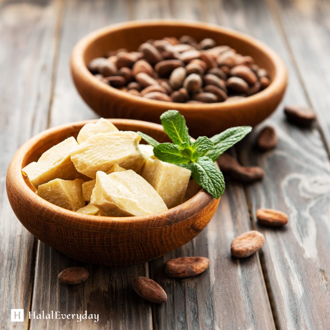 SaaQin 2 lb Pure Raw Cocoa Butter – Unprocessed, Non-GMO, Rich Aroma, Perfect for DIY Lotion, Cream, Lip Balm, Body Butter & Skincare