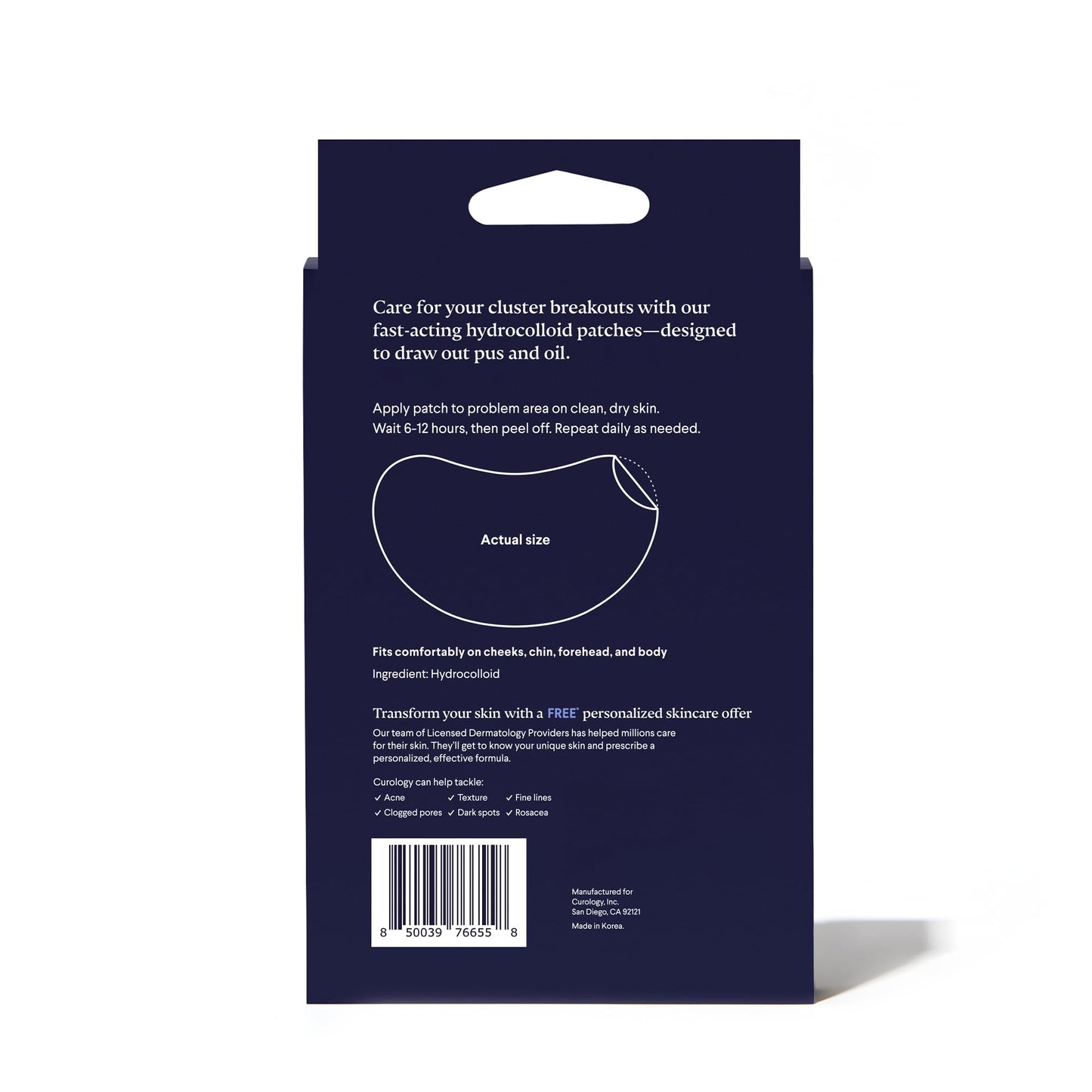 Curology Emergency Spot Patch Clusters for Breakouts, Fast Acting Large Hydrocolloid Pimple Patches for Face, Oil Absorbing, 14 Count