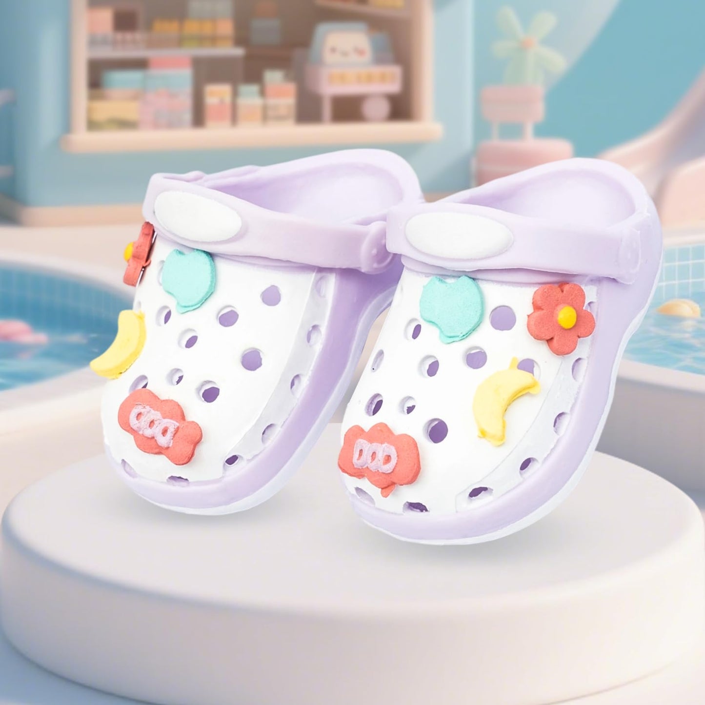 Shoes for Lububu(NO Doll),2025 Mini Shoes for Lububu Doll Accessories,Doll Shoes for Lububu Dress Up,Accessories for Lububu(Purple