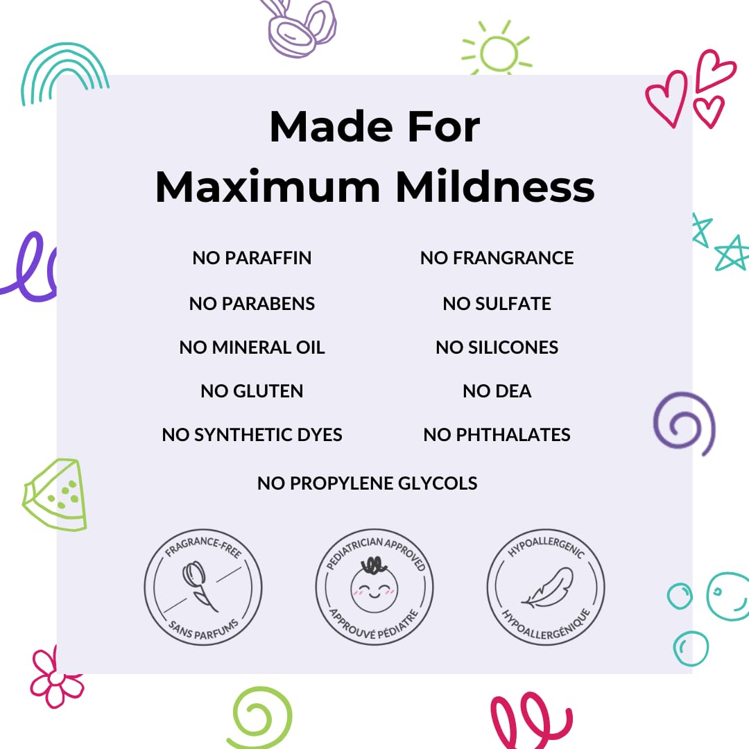 Love Ur Curls Kids 2-in-1 Shampoo & Conditioner | Fragrance-Free, Tear-Free, Gentle Formula | Sulfate & Paraben Free, 300 mL