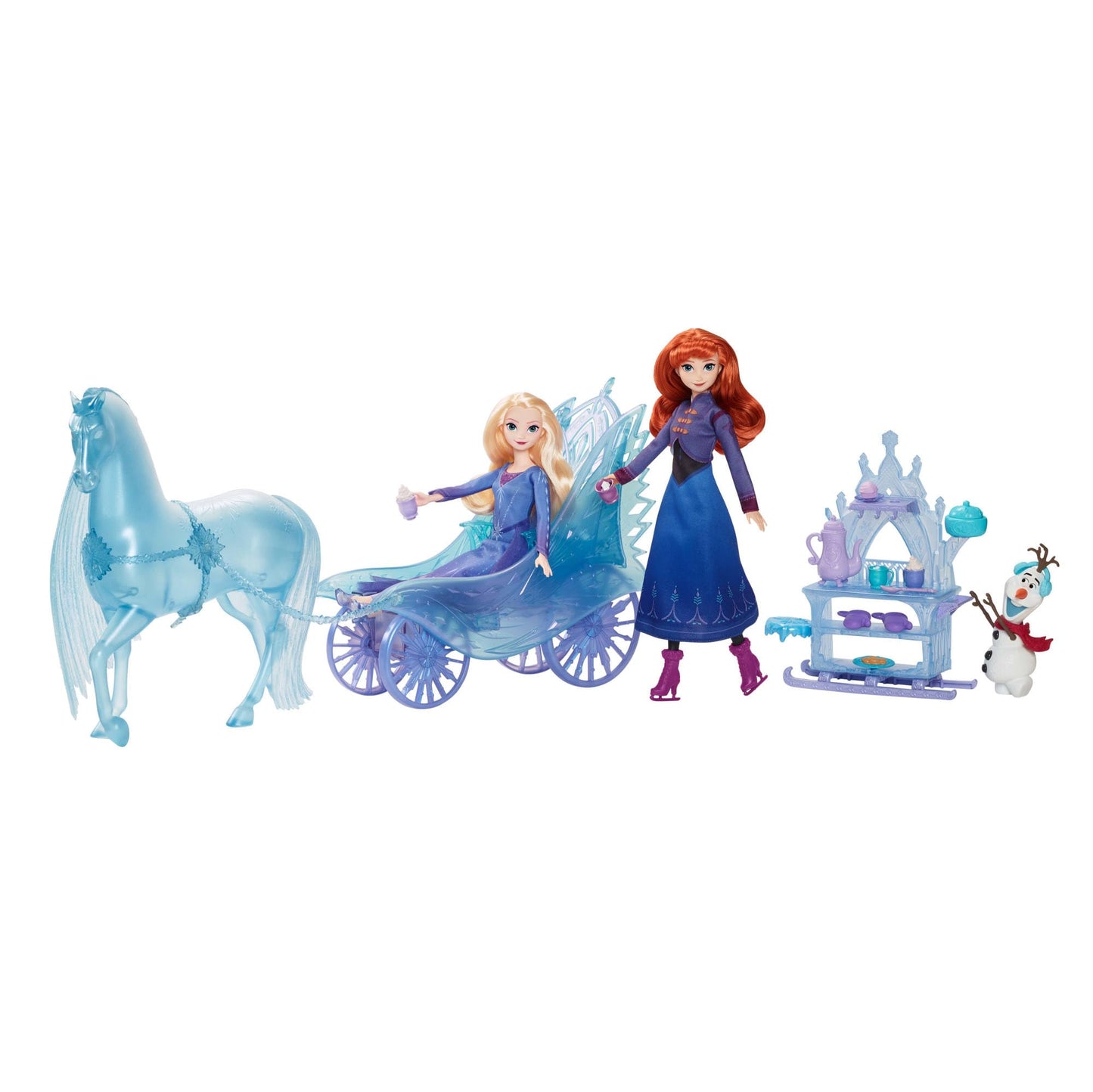 Mattel Disney Frozen Elsa Fashion Doll with Removable Dress & Shoes, Nokk Figure & Adventure Carriage Playset, Inspired by Frozen: Winter Festival