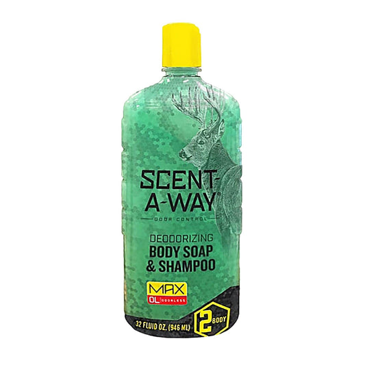 Hunters Specialties Scent-A-Way MAX 32oz Liquid Body Soap & Shampoo, Green, 32 oz