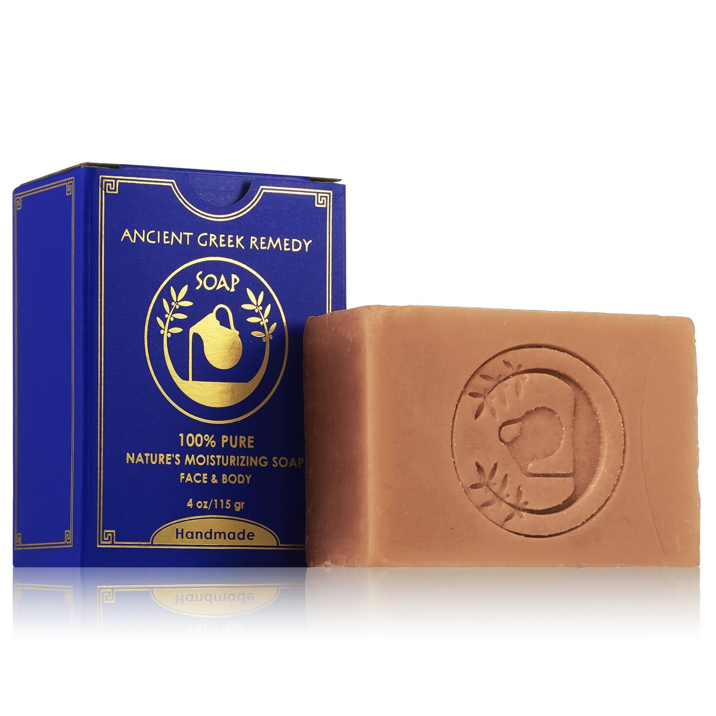 Ancient Greek Remedy Organic Face and Body Soap Bar for Dry, Normal and Sensitive Skin. Gentle Wash Treatment for Women, Men, pack of 1