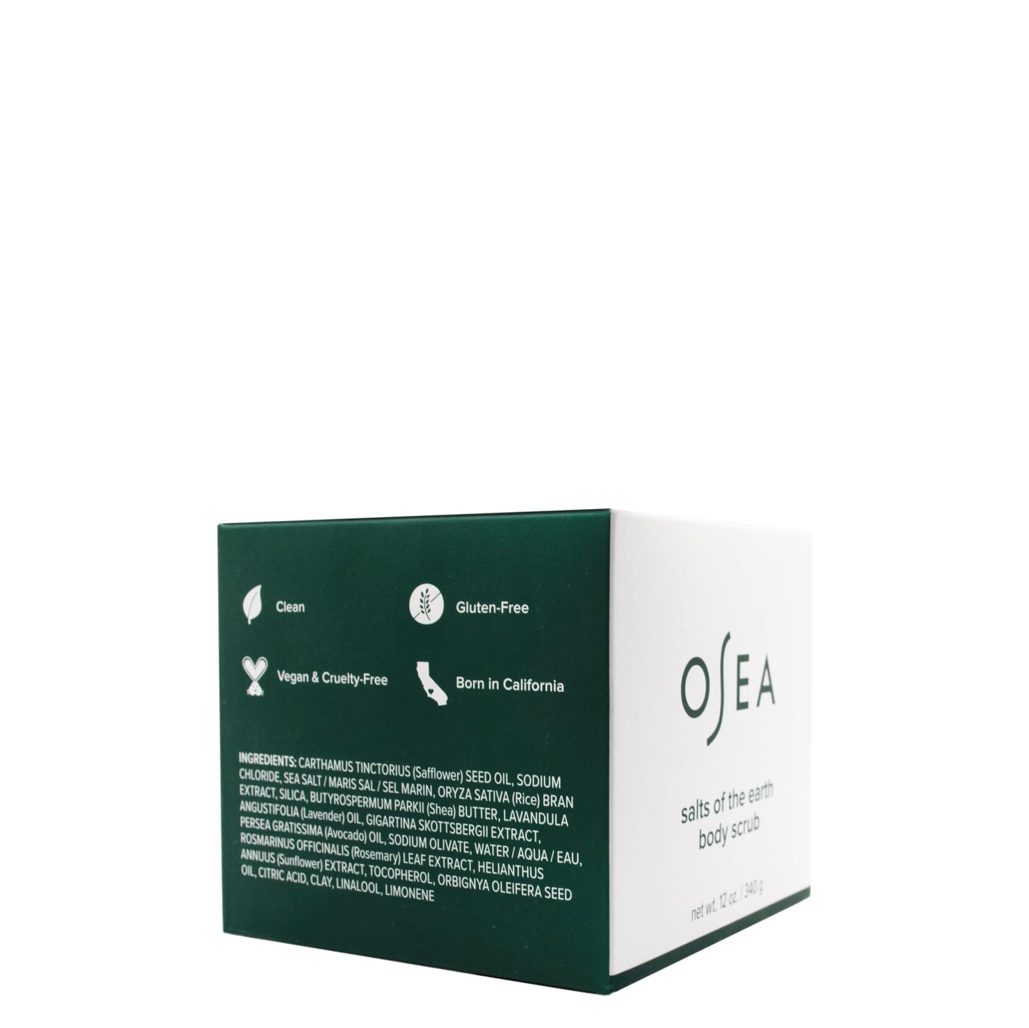 OSEA Salts of the Earth Body Scrub 12oz – Pink Himalayan Salt Exfoliant for Smooth Skin – Clean, Vegan, Luxurious Spa Gift for Body Care