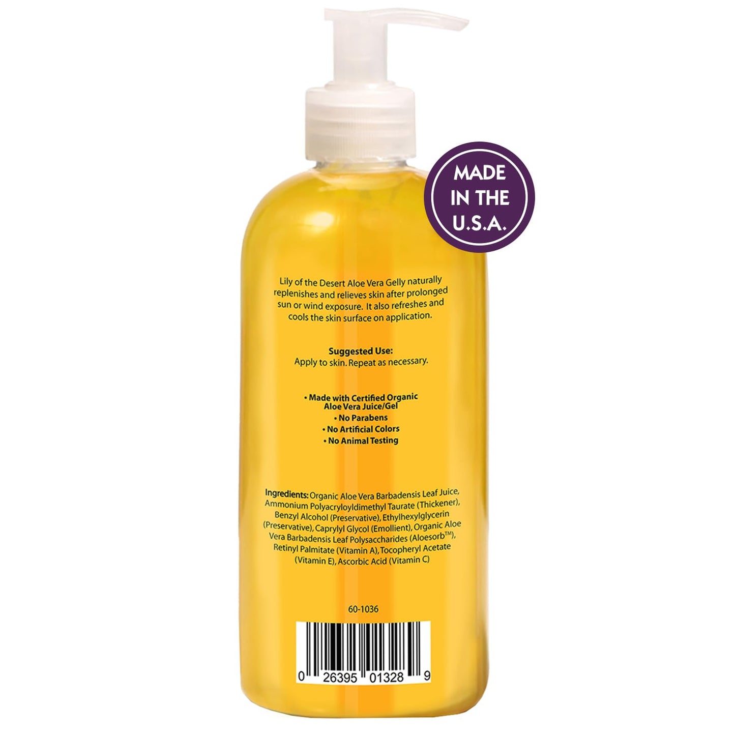 Lily Of The Desert Gelly Moisturizer, 99% Organic Aloe Vera Gel with Vitamin E & C – Soothes Sunburn, After Sun Skin Care, 16 Fl Oz