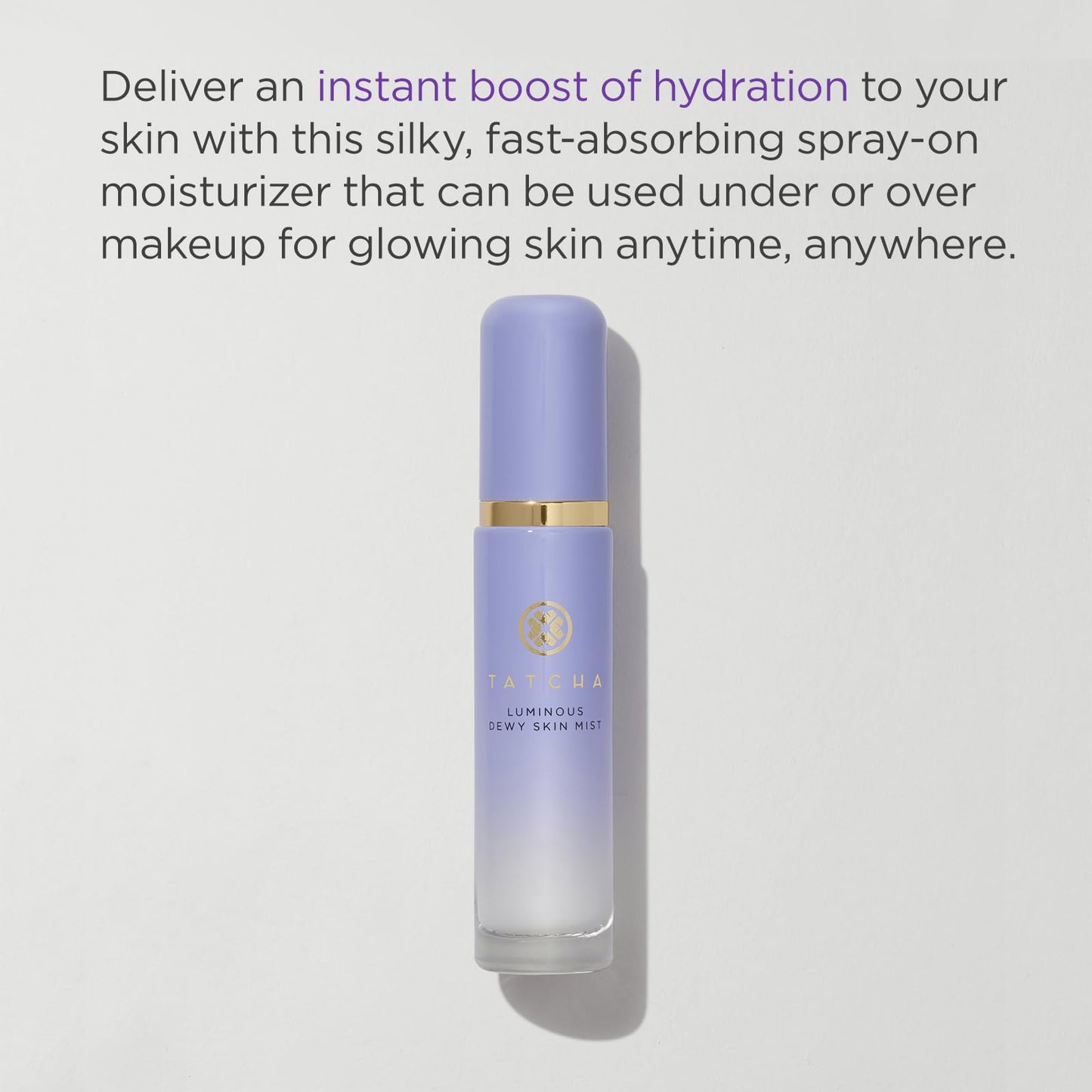 Tatcha Luminous Dewy Skin Mist | 2-in-1 Hydrator & Finishing Spray with Hyaluronic Acid for a Dewy Glow | 1.35 oz