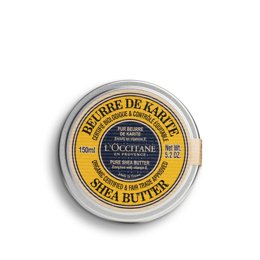 L'OCCITANE Organic Pure Shea Butter – Nourishing Multipurpose Balm for Skin & Hair with Vitamin E, Softening & Protects from Dryness