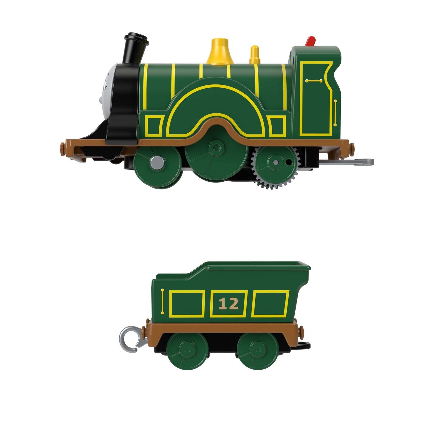 Thomas & Friends Motorized Toy Train Emily Battery-Powered Engine with Tender for Pretend Play Preschool Kids Ages 3+ Years
