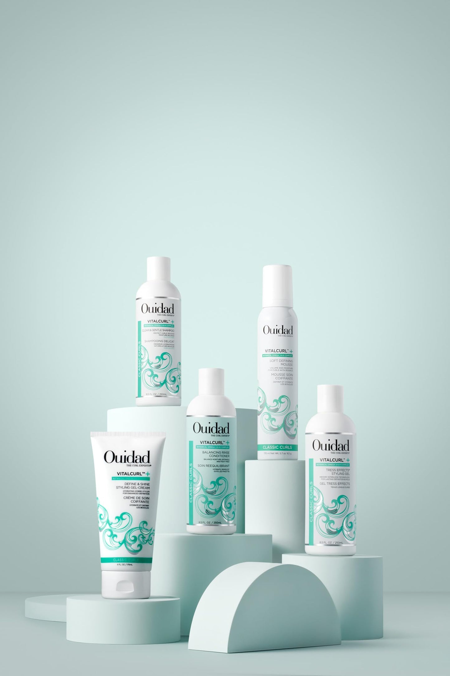 Ouidad VitalCurl+ Curl Defining Mousse, Lightweight Hair Foam, Styler for Soft, Touchable Hold, Adds Shine, Bounce & Volume, For Spiral Curls