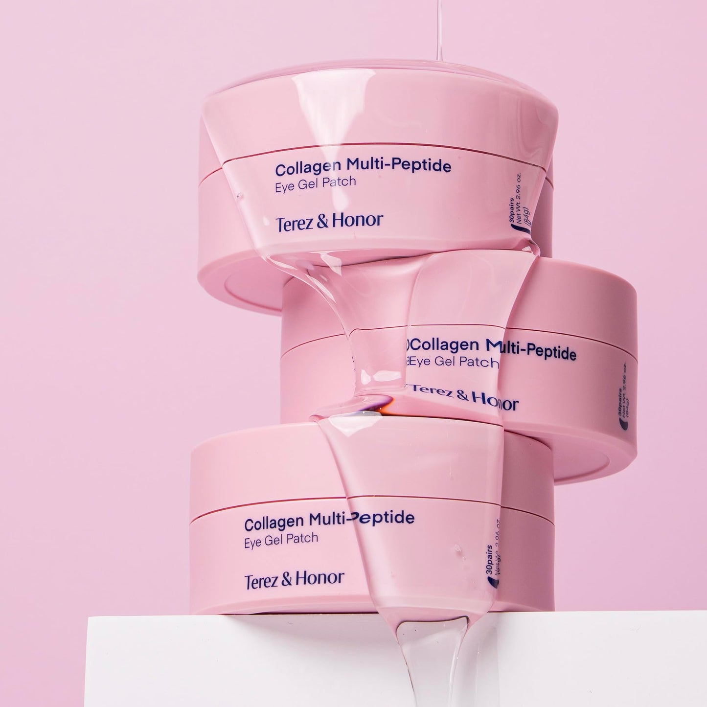 TEREZ & HONOR Peptide Collagen Under Eye Patches, 60 Hydrogel Masks for Dark Circles, Puffiness, Wrinkles & Anti-Aging Care