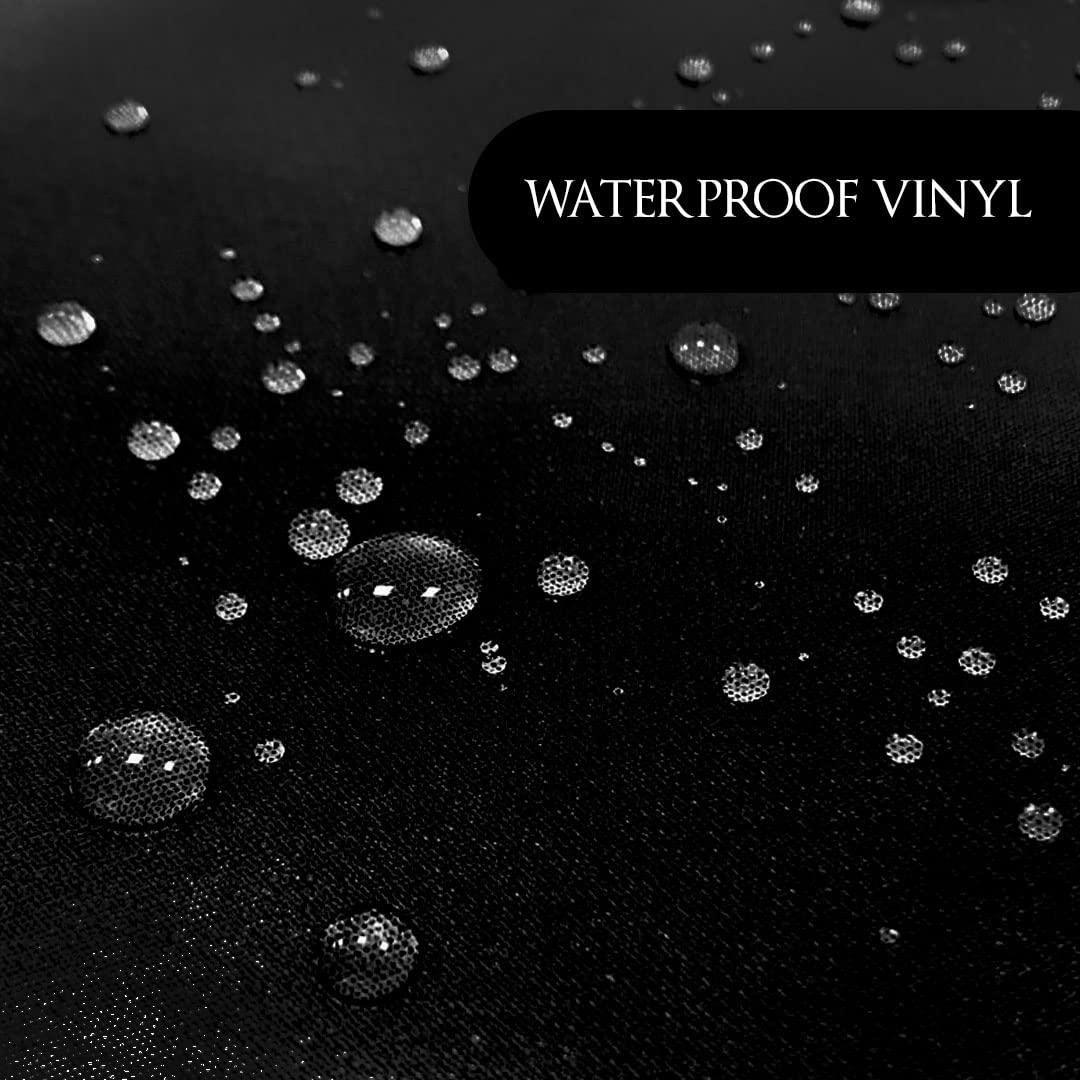 Betty Dain Lustre Waterproof Shampoo Cape - Stain-Resistant Vinyl with Soft Nylon Neckband & Touch-Close Fastener, 36"x54", Black