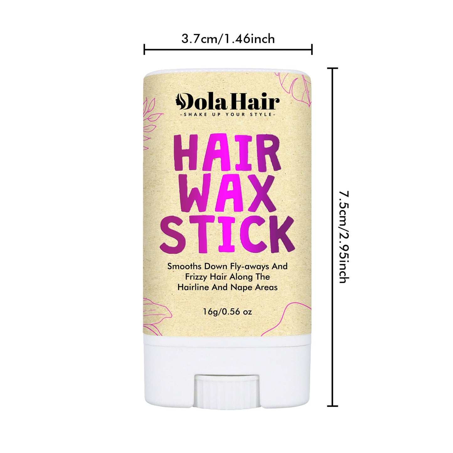 Dolahair Hair Wax Stick - Flyaway Control and Styling Pomade for Kids, Women, and Men - Hair Bun Maker and Accessorie (0.6 Oz Pack of 1)