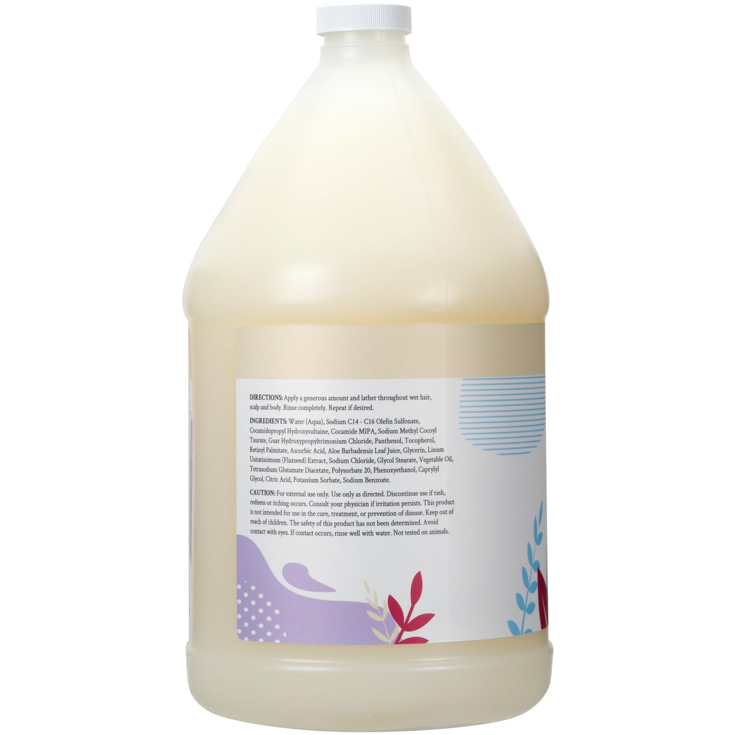 Ginger Lily Farms Botanicals 3-in-1 Shampoo, Conditioner & Body Wash, 100% Vegan & Cruelty-Free, Fragrance Free, 1 Gallon (128 fl oz) Refill