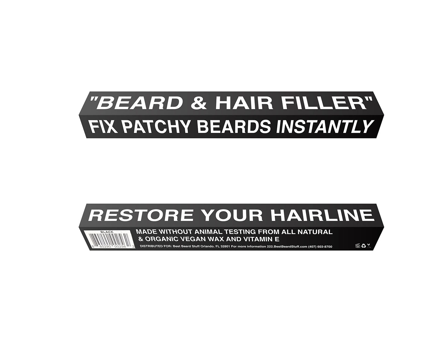 BEST Beard & Hair Filler Pen with Brush – Instantly Fill Thin Spots & Patches for Perfect Beard & Hairline – Waterproof, Vegan, Vitamin E Formula