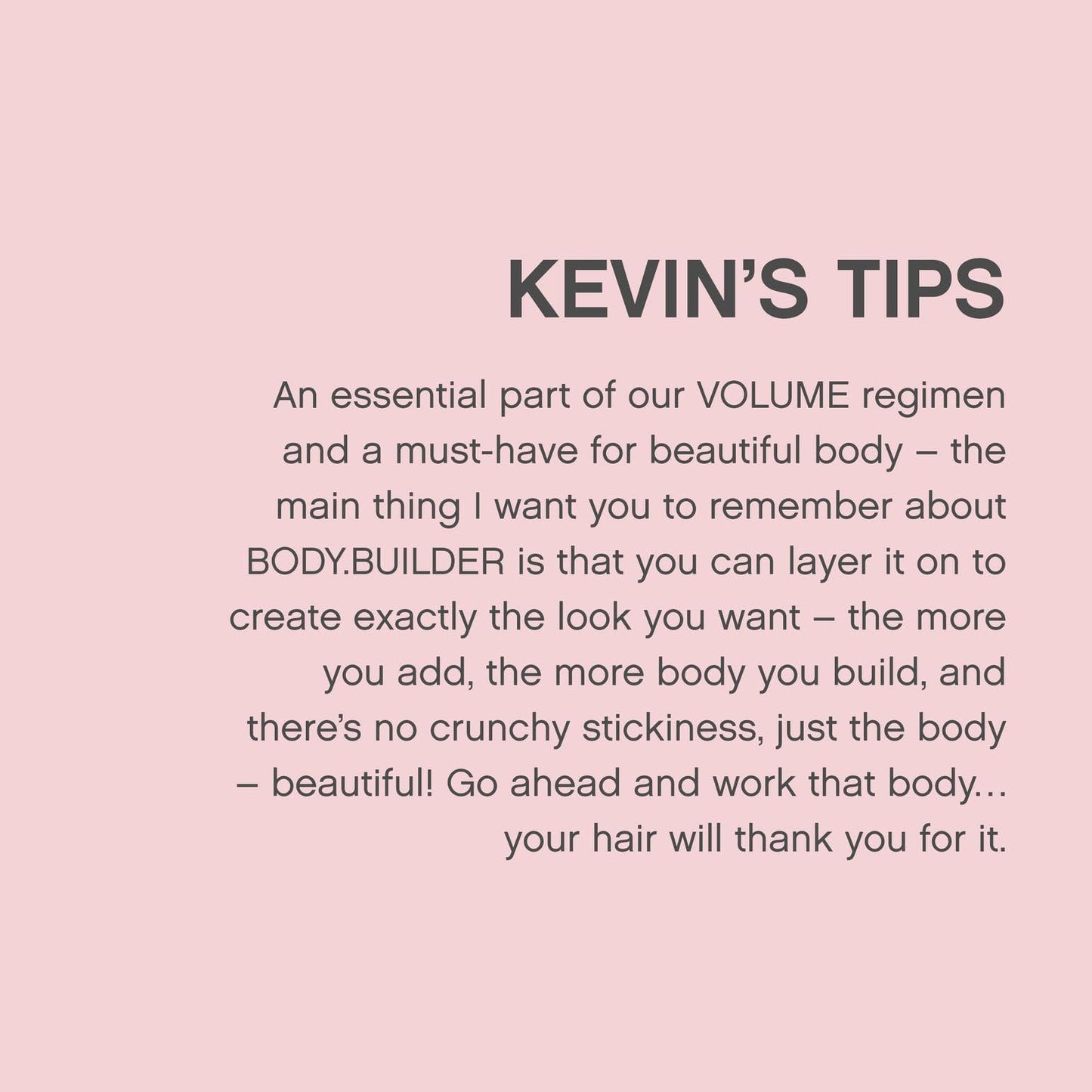 KEVIN.MURPHY BODY.BUILDER Volumising Hair Mousse 11.8 fl oz – Weightless, Sulphate-Free Formula with Tangerine Peel Oil for All Hair Types