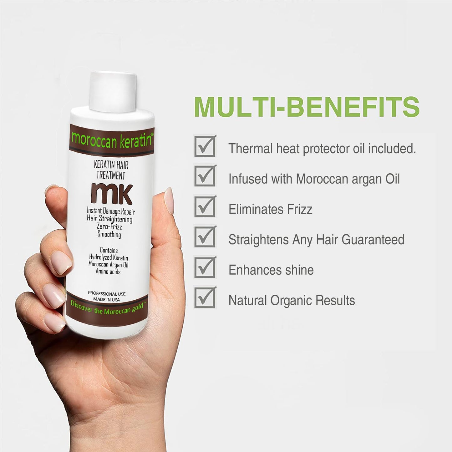 Moroccan Keratin Hair Treatment 4pc Set | Professional Brazilian Blowout & Smoothing System | Long-Lasting 4–6 Month Results | Salon & Home Use