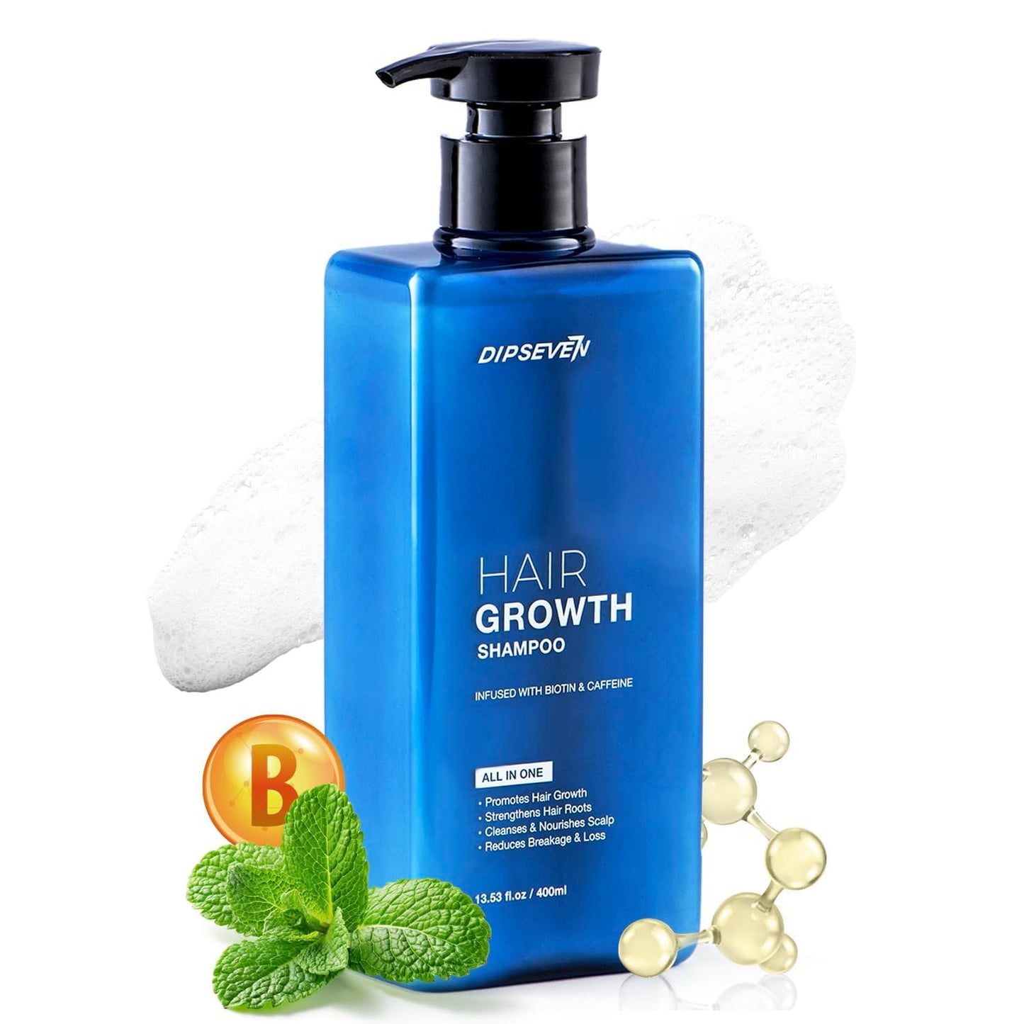 Biotin Hair Growth Shampoo for Men: Root Activator for Thinning Hair, Thickening & Strengthening Formula-DHT Blocker with Tea Tree Oil and Caffeine