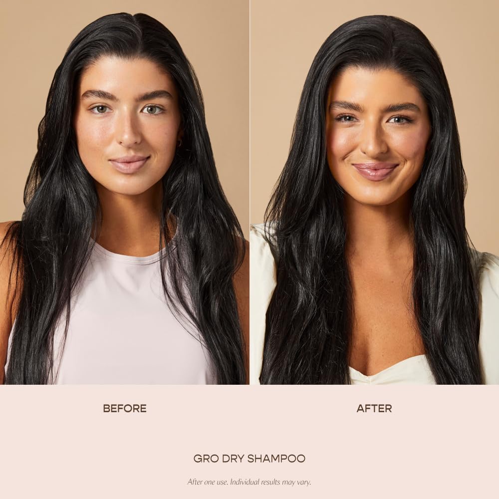 VEGAMOUR GRO Volumizing Dry Shampoo Spray – Refreshes Hair, Adds Lift & Fullness, Benzene-Free, Natural Citrus Scent, 3.95 oz