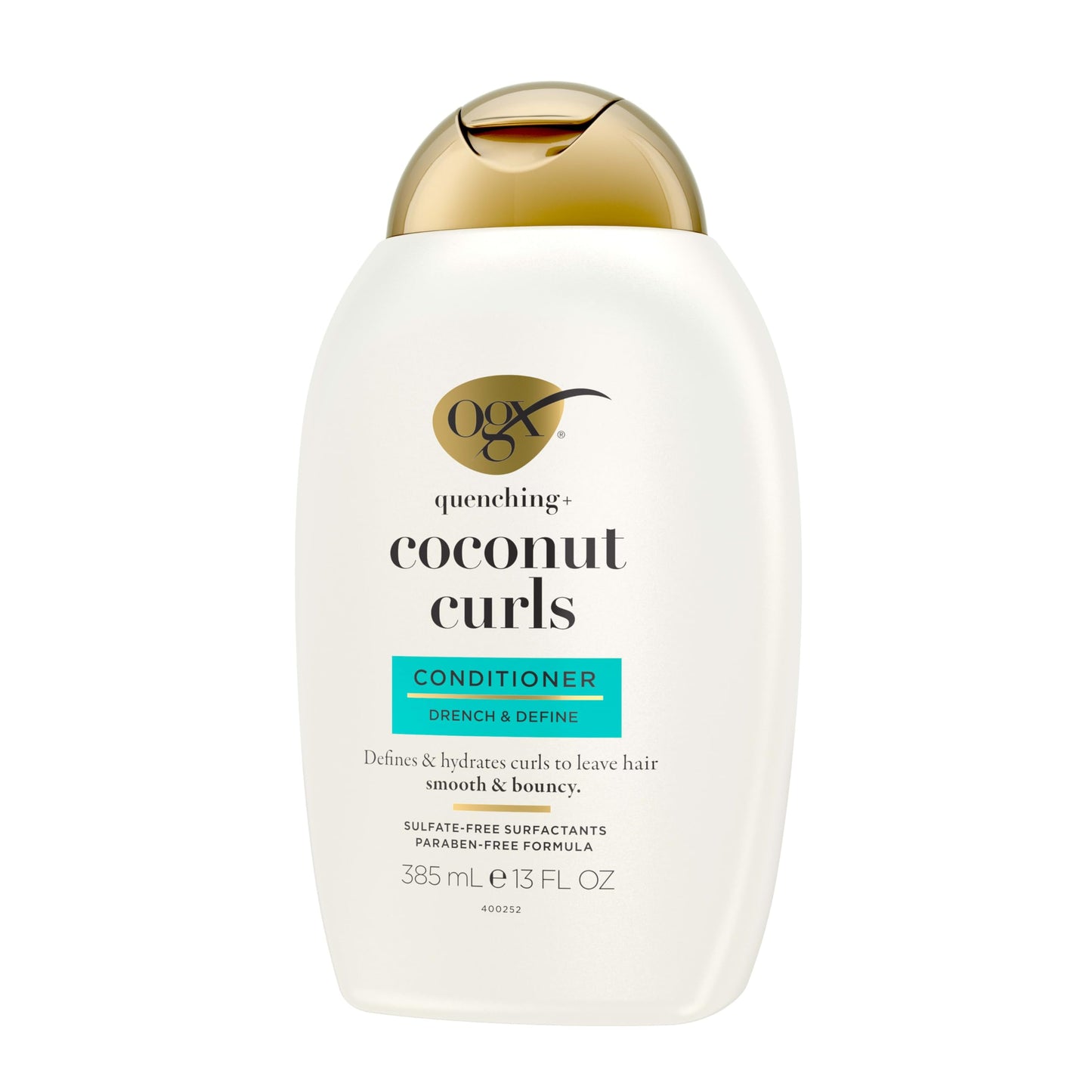 OGX Quenching + Coconut Curls Curl-Defining Conditioner, 13oz | Nourishing Coconut, Citrus Oil & Honey Formula | Paraben & Sulfate-Free