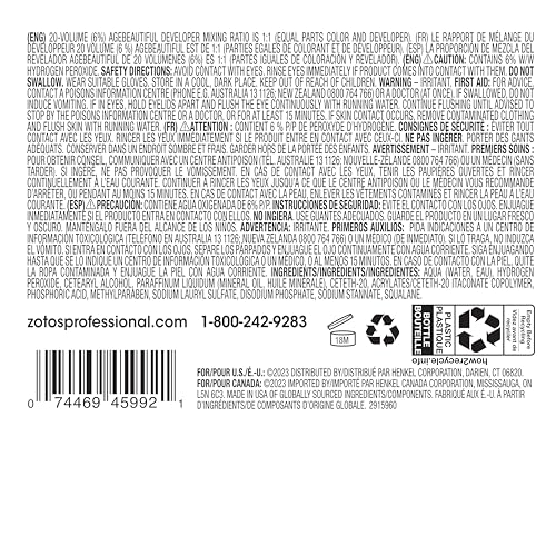 AGEbeautiful 20 Volume Gentle Creme Developer 4 oz | For Permanent Hair Color, Toners & Lighteners | Professional, Long-Lasting Results