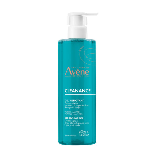 Avène Cleanance Cleansing Gel Soap Free Cleanser for Acne Prone, Oily, Face & Body, 13.5 Oz