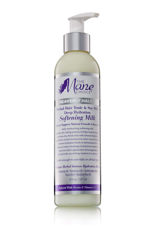 The Mane Choice Heavenly Halo Herbal Hair Tonic & Soy Milk Deep Hydration Softening Milk, 8 Ounce