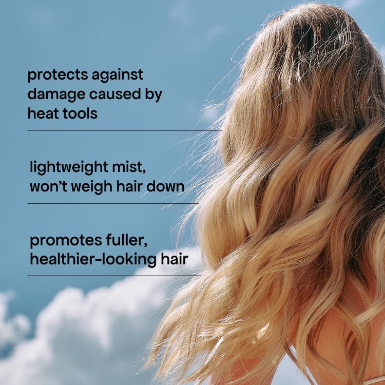 BondiBoost Heat Protectant Spray 4.23 fl oz – Lightweight Mist for Heat Protection, Prevents Damage & Split Ends, Sulfate & Paraben Free for All Hair