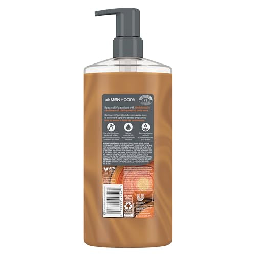 DOVE MEN + CARE Body Wash Sandalwood & Cardamom Oil Plant-Based Moisturizing Body Wash for Men, 26oz