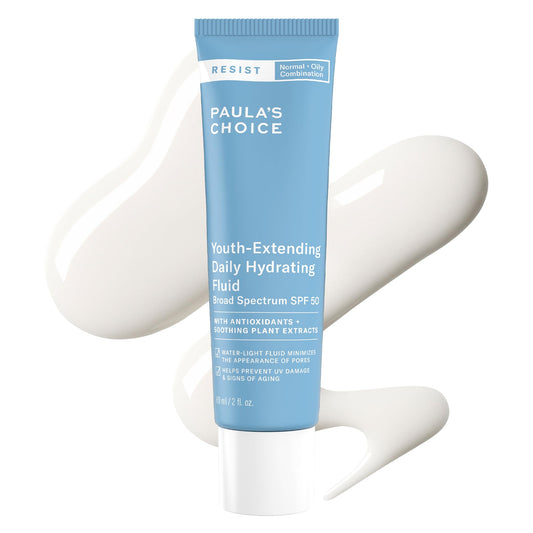 Paula's Choice RESIST Daily Hydrating Face Moisturizer SPF 50 – Oily Skin, Chamomile & Vitamin E, UVA/UVB Protection, Fragrance-Free, 2oz