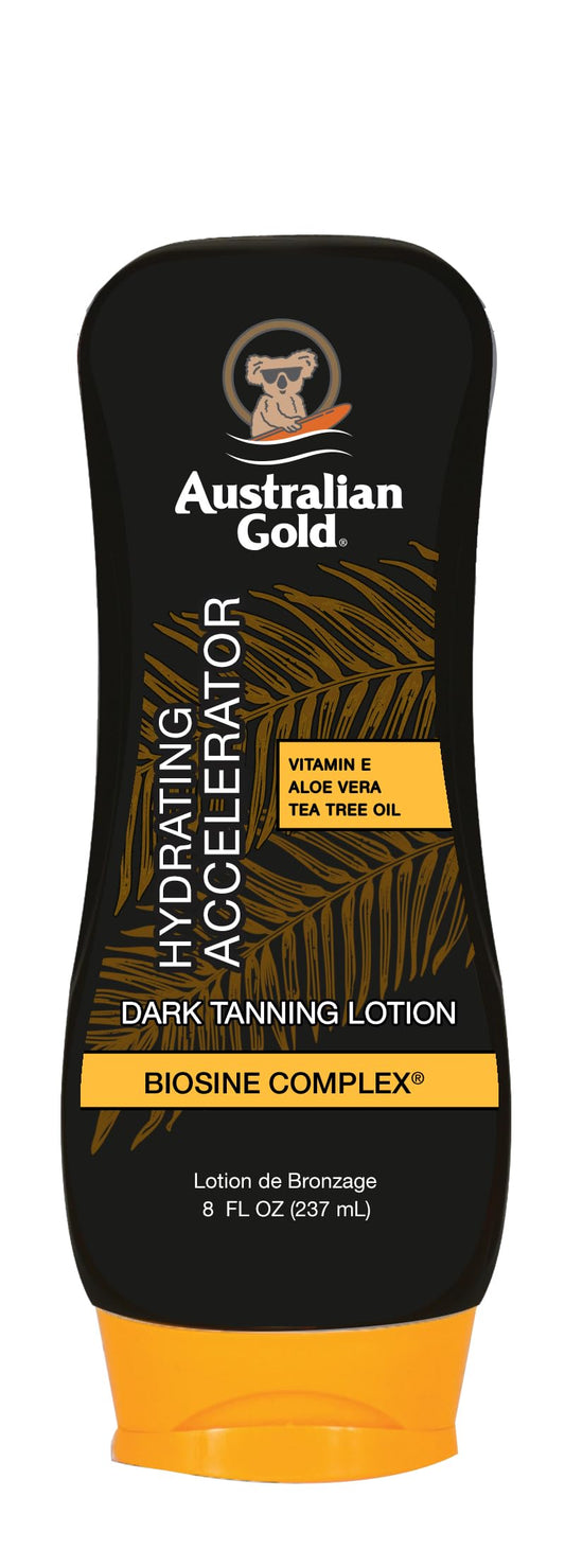 Australian Gold Dark Tanning Accelerator Lotion, 2020 Formula, 8 Fluid Ounce, Classic Cocoa Dreams