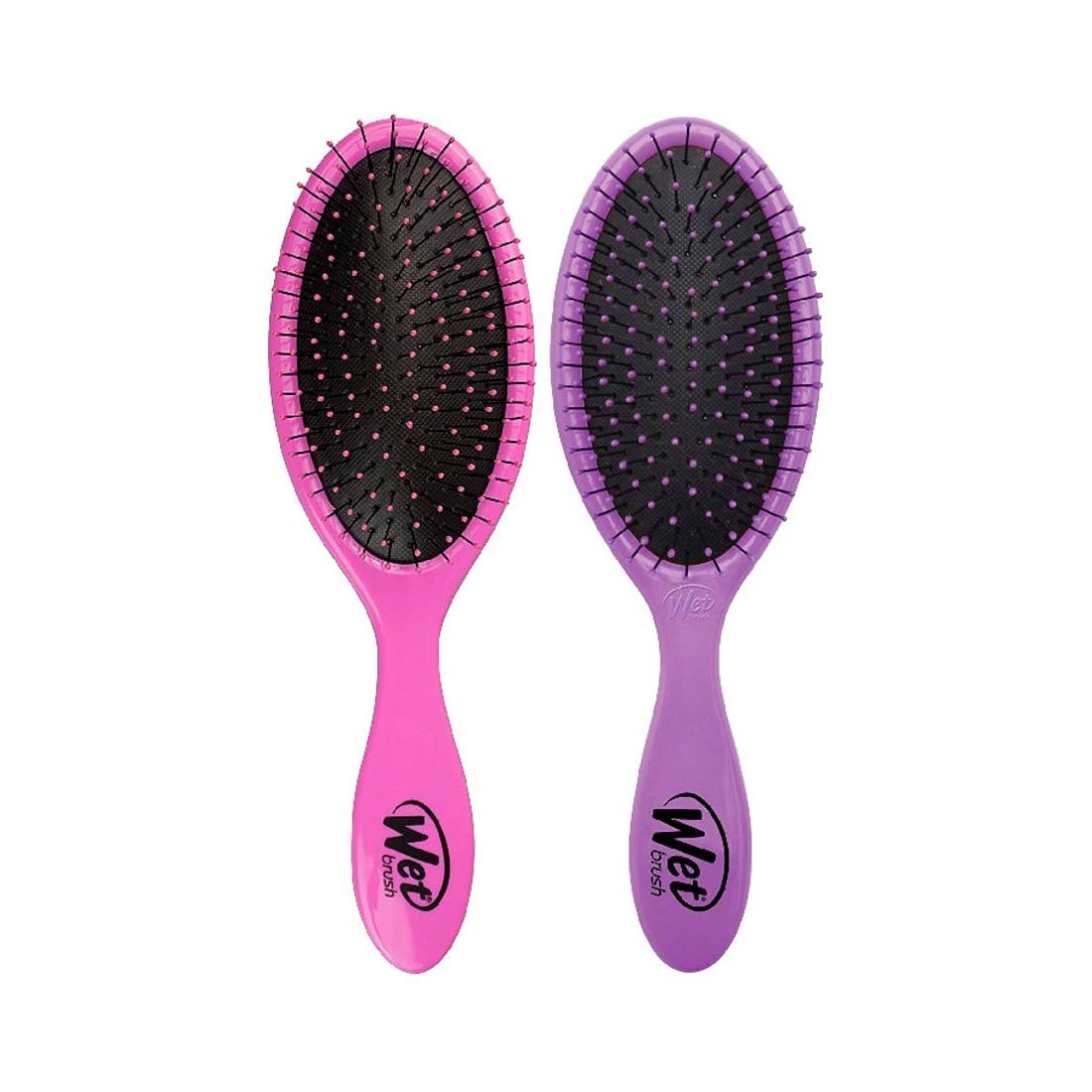 Wet Brush Original Detangler 2 Pack (Pink & Purple) – Tangle-Free Hair Brush for Wet & Dry Use, Soft Bristles for All Hair Types