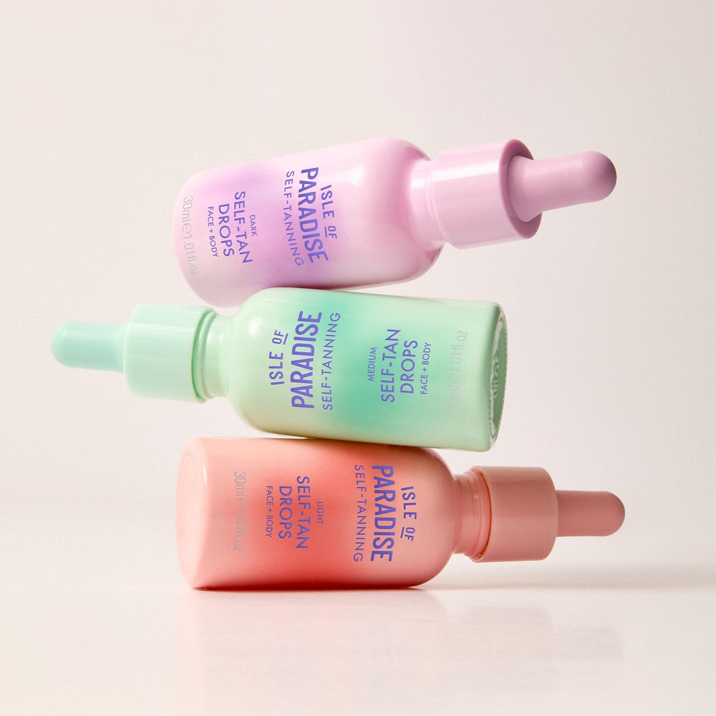 Isle of Paradise Self Tanning Drops - Dark Shade for Face & Body - Customizable Glow, Evens Skin Tone, Vegan & Cruelty-Free Self Tanner, 30mL