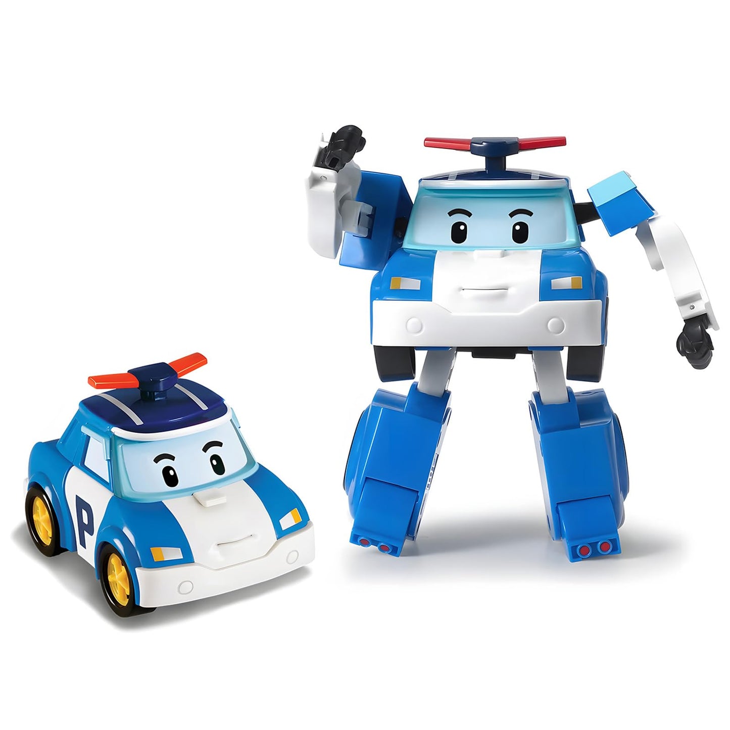 Robocar Poli 4" Transforming Robot – Poli Police Car Toy, STEM Role Play Vehicle for Kids 3+, Birthday & Holiday Gift