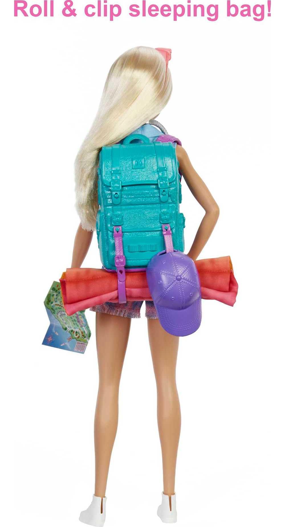 Barbie Doll and Accessories, It Takes Two “Malibu” Camping Doll with Pet Puppy and 10+ Accessories