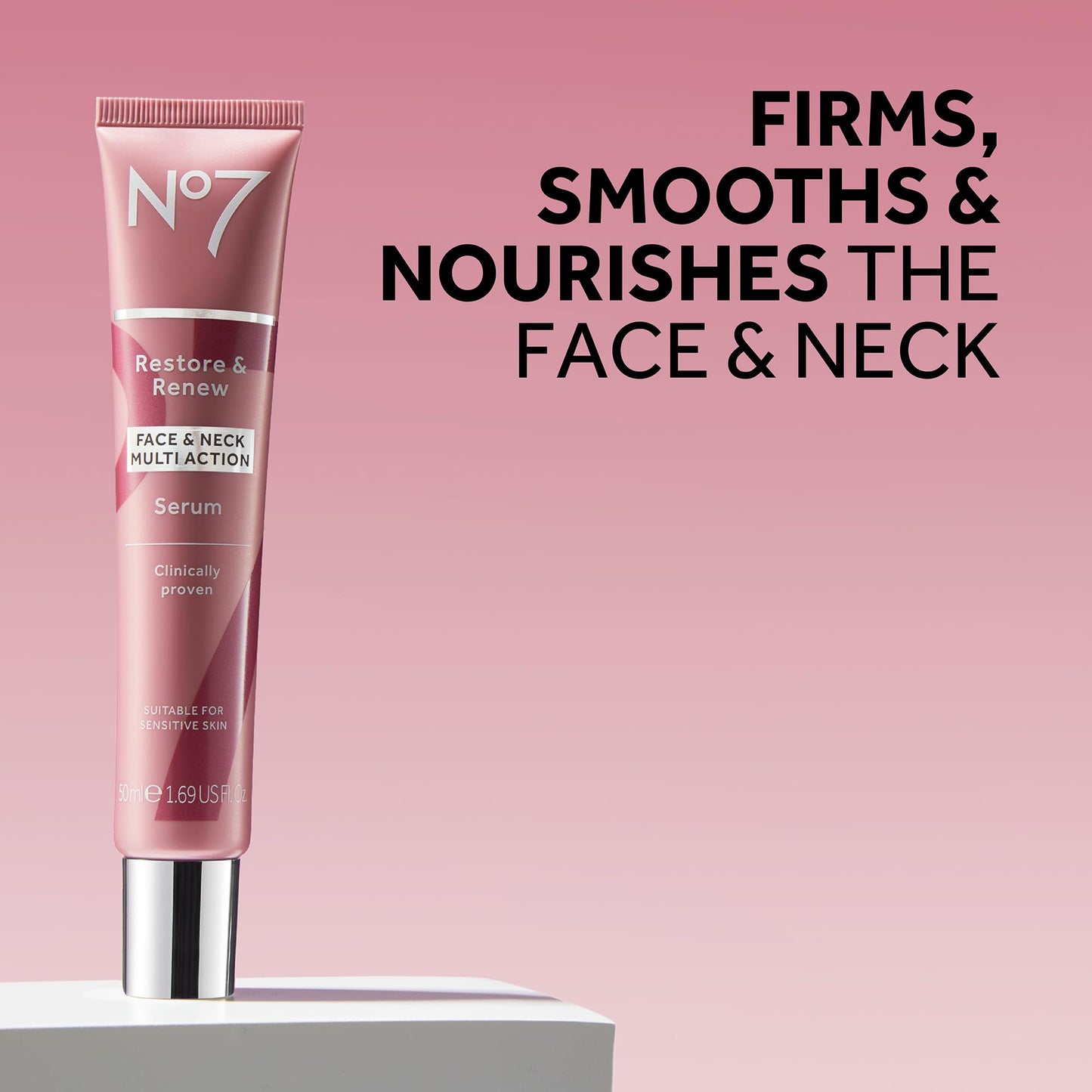 No7 Restore & Renew 3-Piece Face & Neck Skincare Kit – SPF 30 Day Cream with Vitamin C, Collagen Serum & Hydrating Night Cream