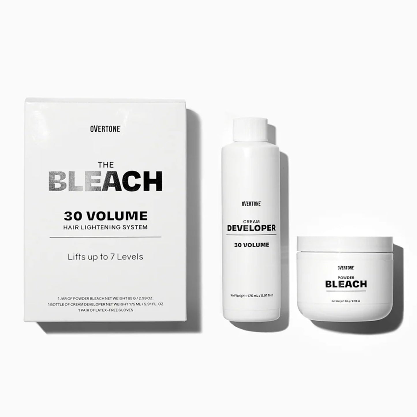 Overtone The Bleach 30 Volume Hair Lightening Kit – Vegan, Cruelty-Free, Hydrating, Built-In Toning, Lifts Up to 7 Levels